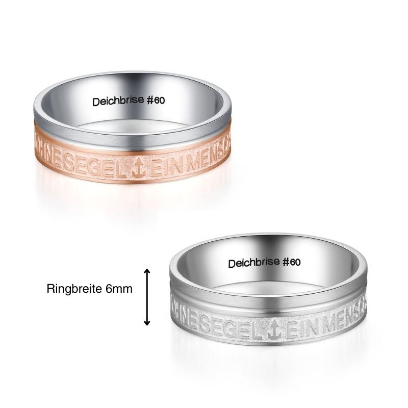 Edelstahl Ring "Ein Mensch ohne Träume" (6mm) (Küstengirls)