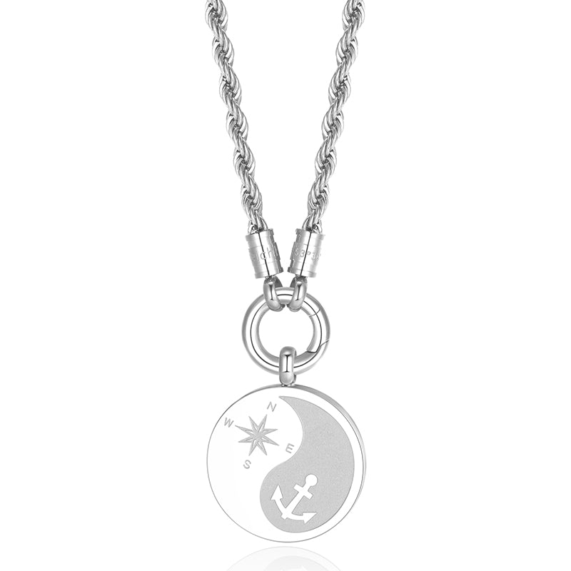 Kettenanhänger Ostfriesisches Yin-Yang aus Edelstahl (Küstengirls)