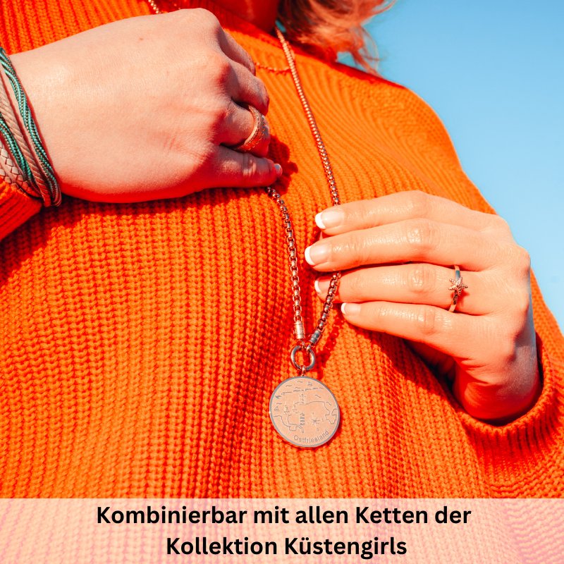 Kettenanhänger Ostfriesland aus Edelstahl (Küstengirls)
