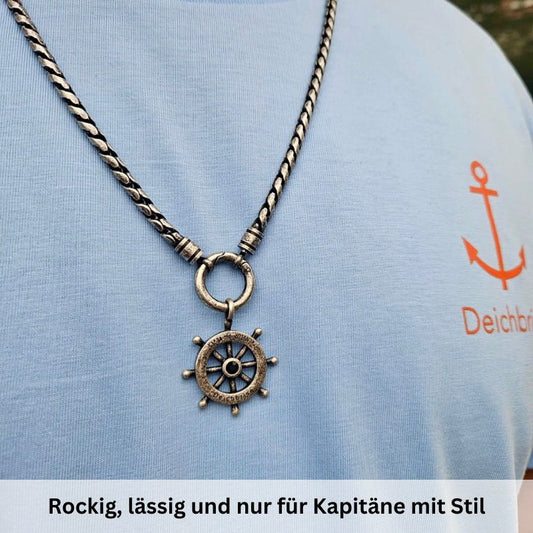 Kettenanhänger Steuerrad (groß) aus Edelstahl