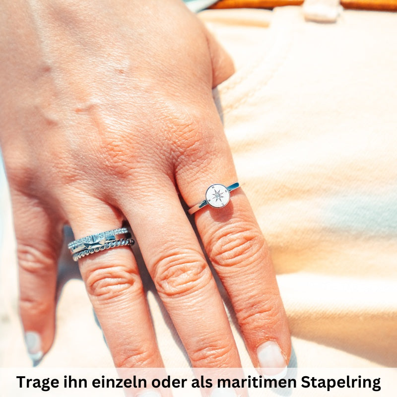 Ring Papierschiffchen aus Edelstahl (Stapelring)