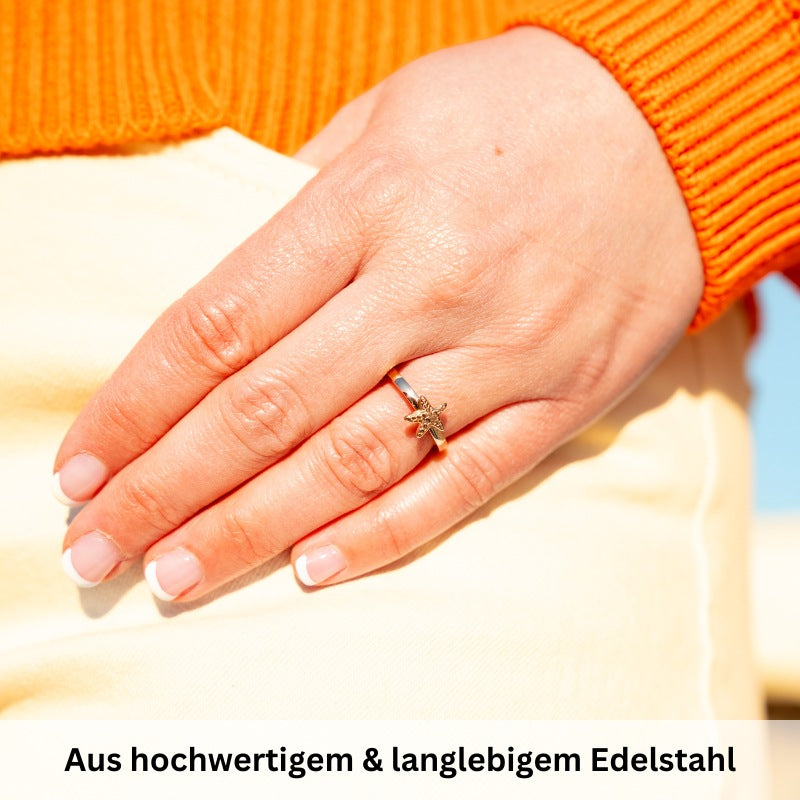 Seestern Ring aus Edelstahl (Stapelring)