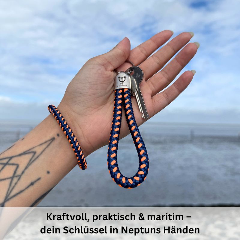 Schlüsselanhänger aus Segeltau Neptuns Kraft 2 (8mm)