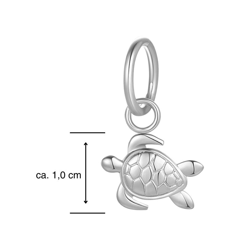Charm & Clip Schildkröte aus Edelstahl für Armband & Kette (Click-it)