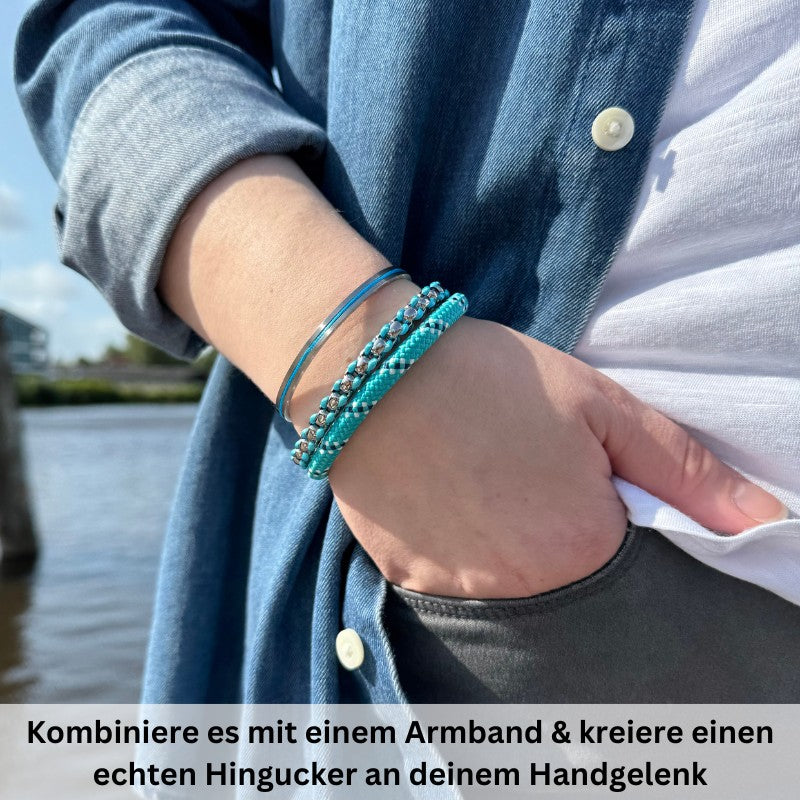 Edelstahl-Bangle Meeresrauschen