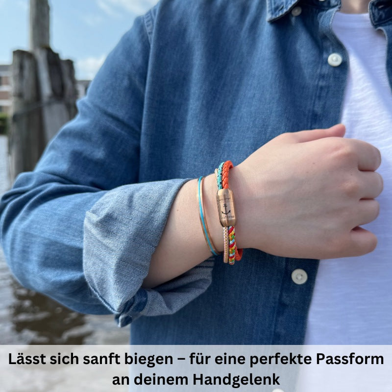 Edelstahl-Bangle Meeresrauschen