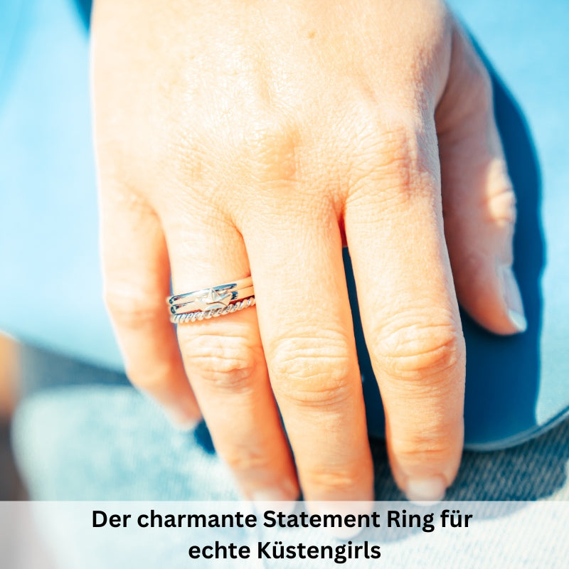 Ring Papierschiffchen aus Edelstahl (Stapelring)