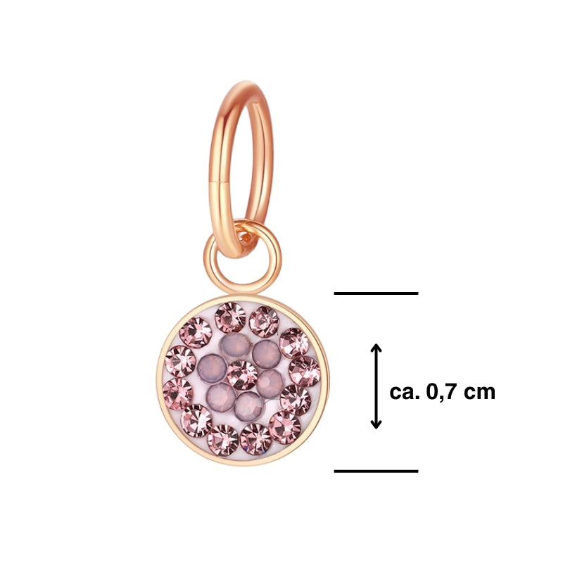 Charm & Clip Bling Bling (rose) aus Edelstahl für Armband & Kette (Click-it)