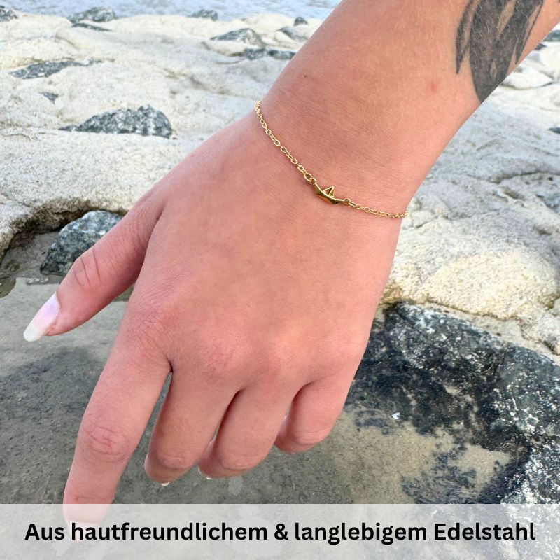Armband aus Edelstahl Papierschiffchen