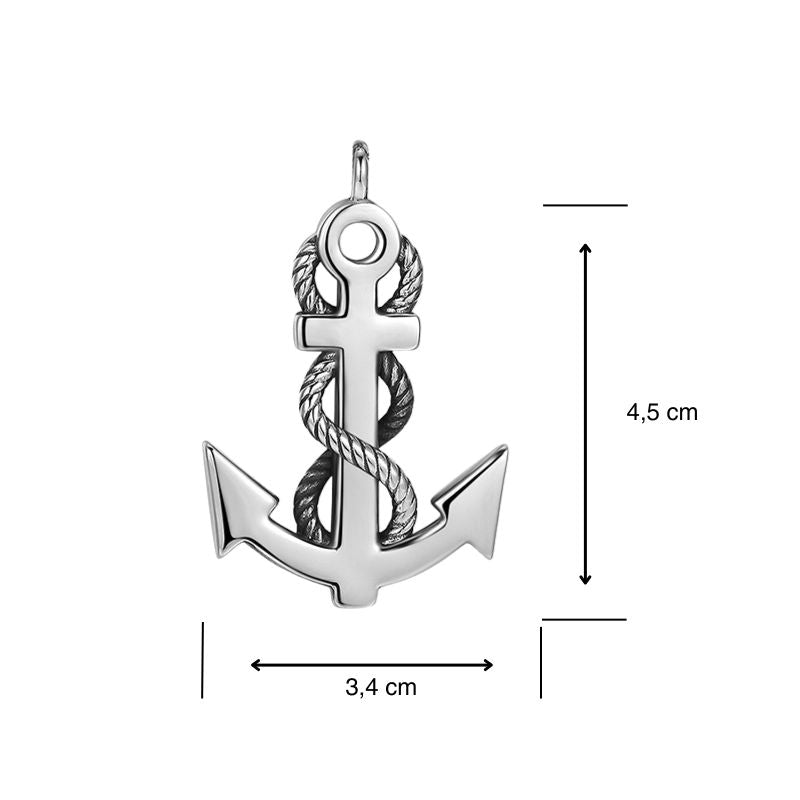 Kettenanhänger Seemannsknoten aus Edelstahl (Kapitän rockt)