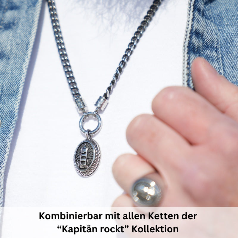 Kettenanhänger Pilsum aus Edelstahl (Kapitän rockt)