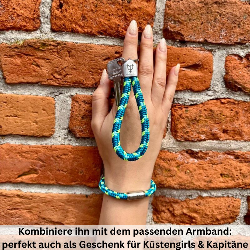 Schlüsselanhänger aus Segeltau Neptuns Kraft (8mm)