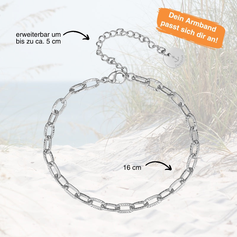 Charms Armband Küstenliebe aus Edelstahl (Click-it)