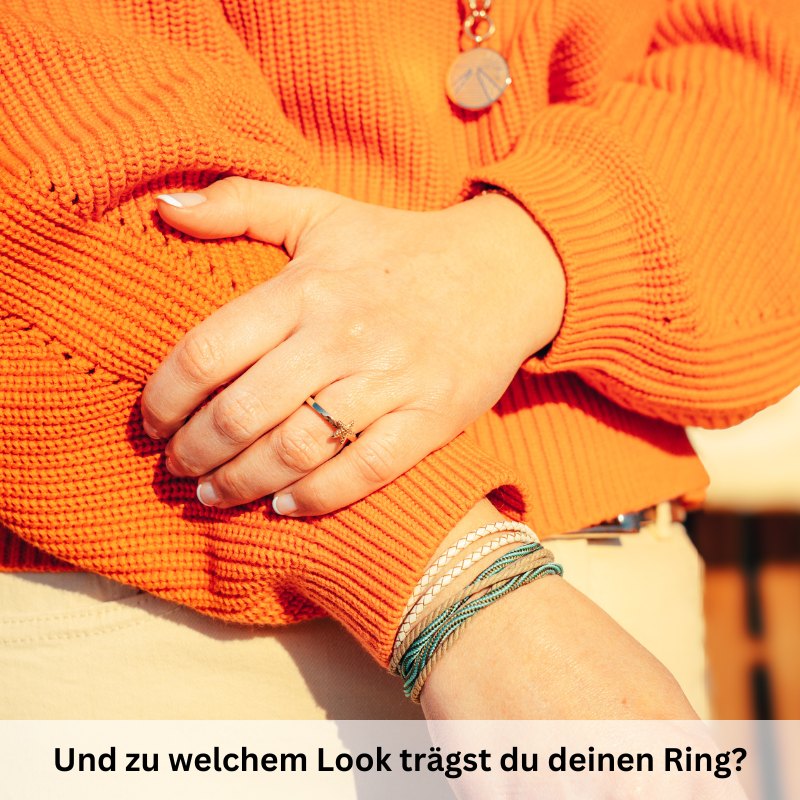 Seestern Ring aus Edelstahl (Stapelring)