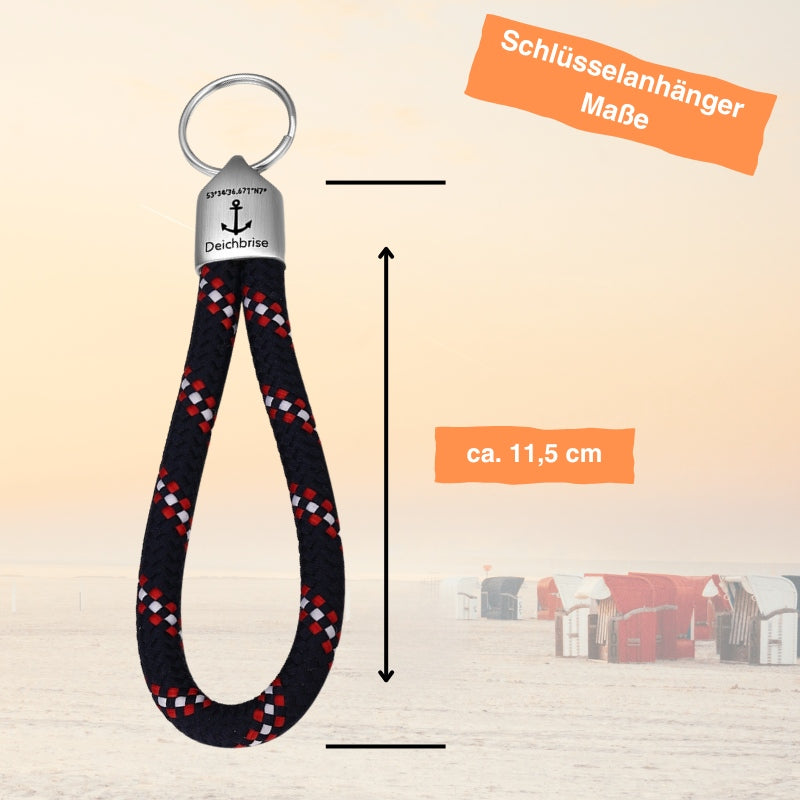 Schlüsselanhänger aus Segeltau Langeoog (8mm)