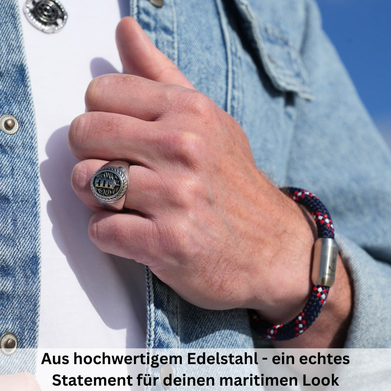 Siegelring "Pilsum" aus Edelstahl
