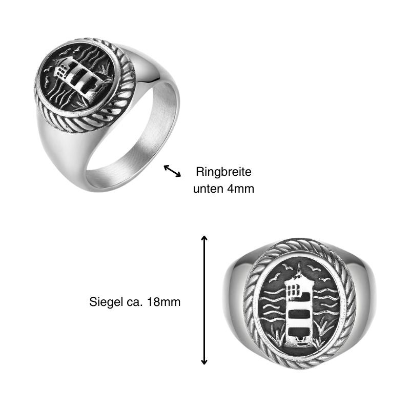 Siegelring "Pilsum" aus Edelstahl