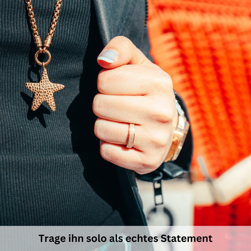 Edelstahl Ring sandgestrahlt 4mm (Stapelring)