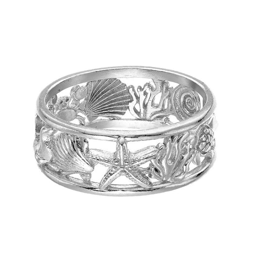 925er Silber Ring Meeresbrise
