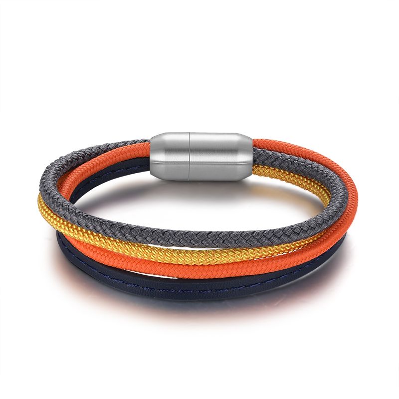 Multistrang Armband Sundowner (Segelseil & Fibre Leder) (Veggie)