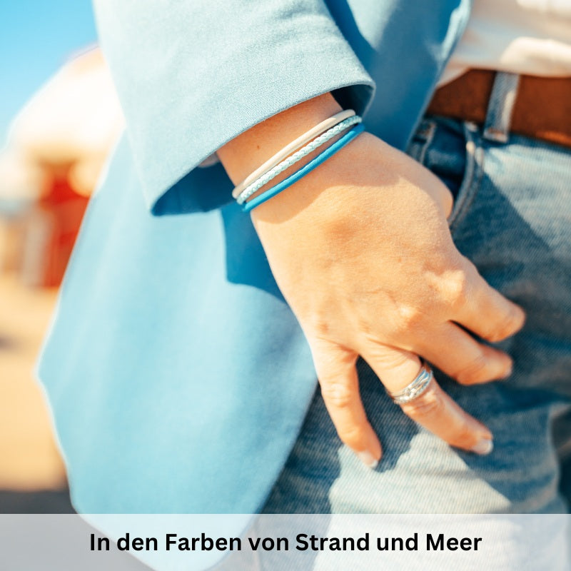 Leder-Armband Strand und Meer (Multistrang)