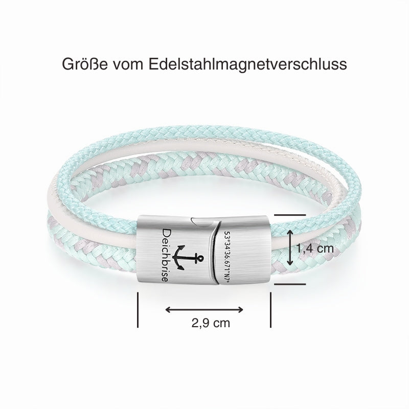 Leder & Segeltau Armband Sue (Multistrang)