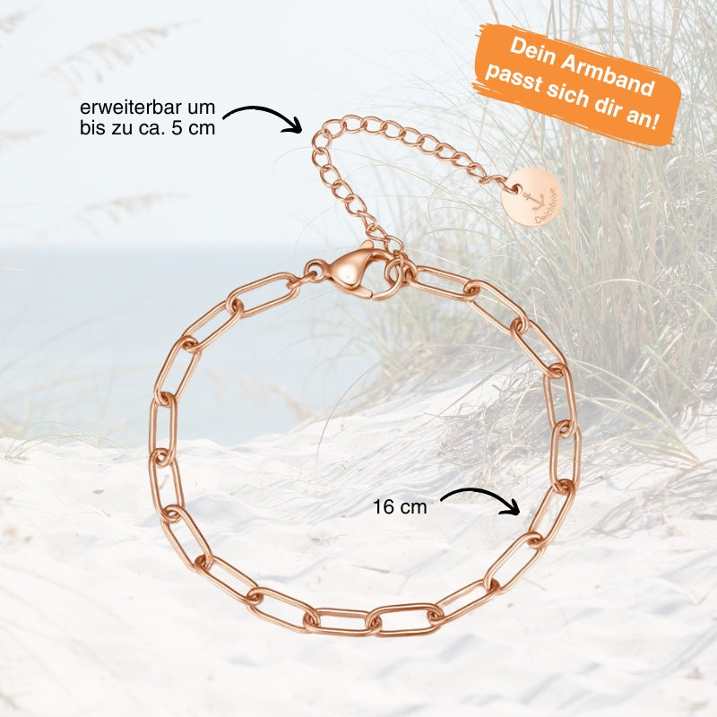 Charms Armband aus Edelstahl Beach (Click-it)
