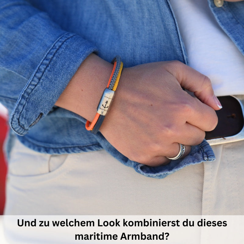 Multistrang Armband Sundowner (Segelseil & Fibre Leder) (Veggie)
