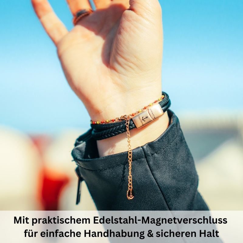 Leder & Segeltau Armband Small Rocky (Multistrang)