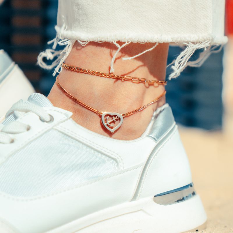 Fußkettchen aus Edelstahl BeachMix