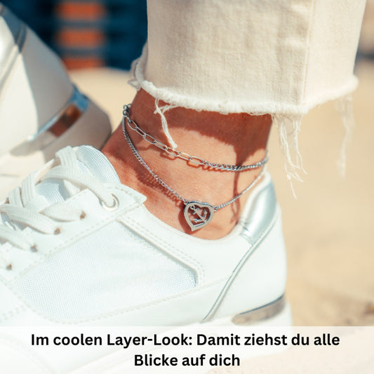 Fußkettchen aus Edelstahl BeachMix