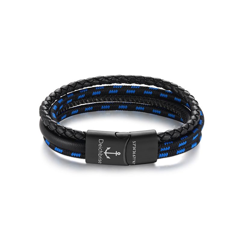 Leder & Segeltau Armband Meereskraft (Multistrang)