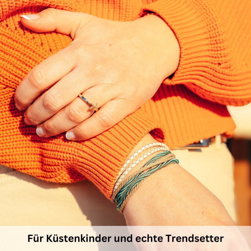 Leder & Segeltau Armband Doppeltes Schilfgras (doppelt) (Multistrang)