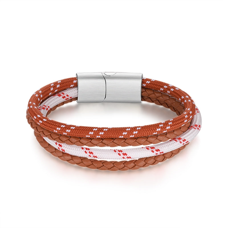 Leder & Segelseil Armband Strandgut (Multistrang)