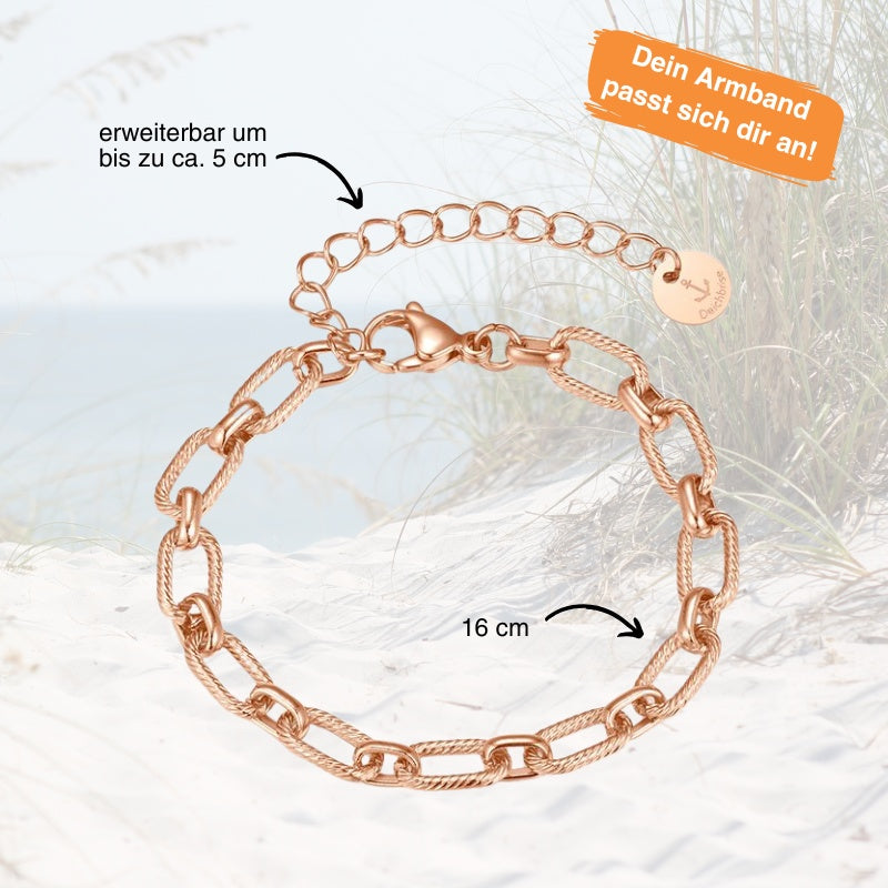 Charms Armband Küstenwind aus Edelstahl (Click-it)