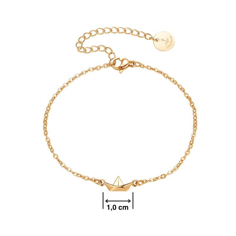 Armband aus Edelstahl Papierschiffchen