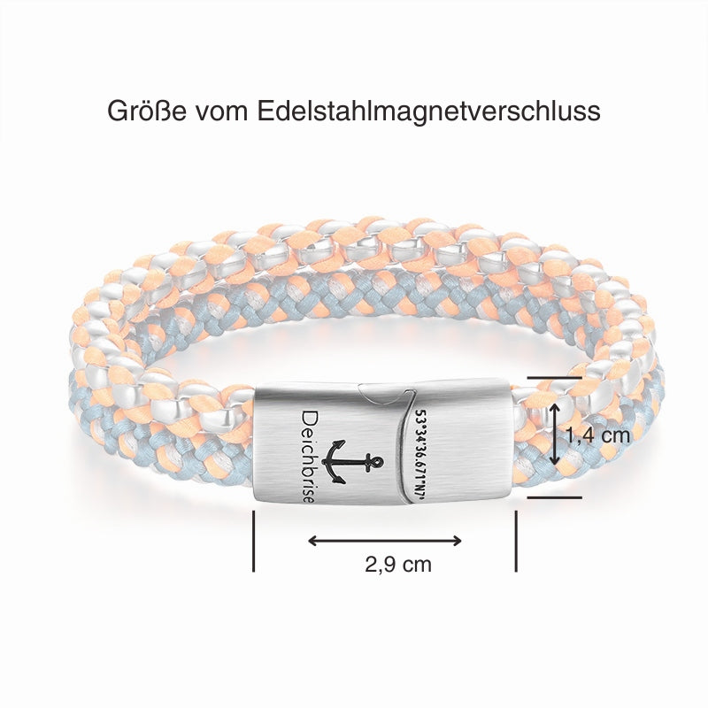 Armband Anton von Amrum (Multistrang) Stahl-Tau & Segeltau