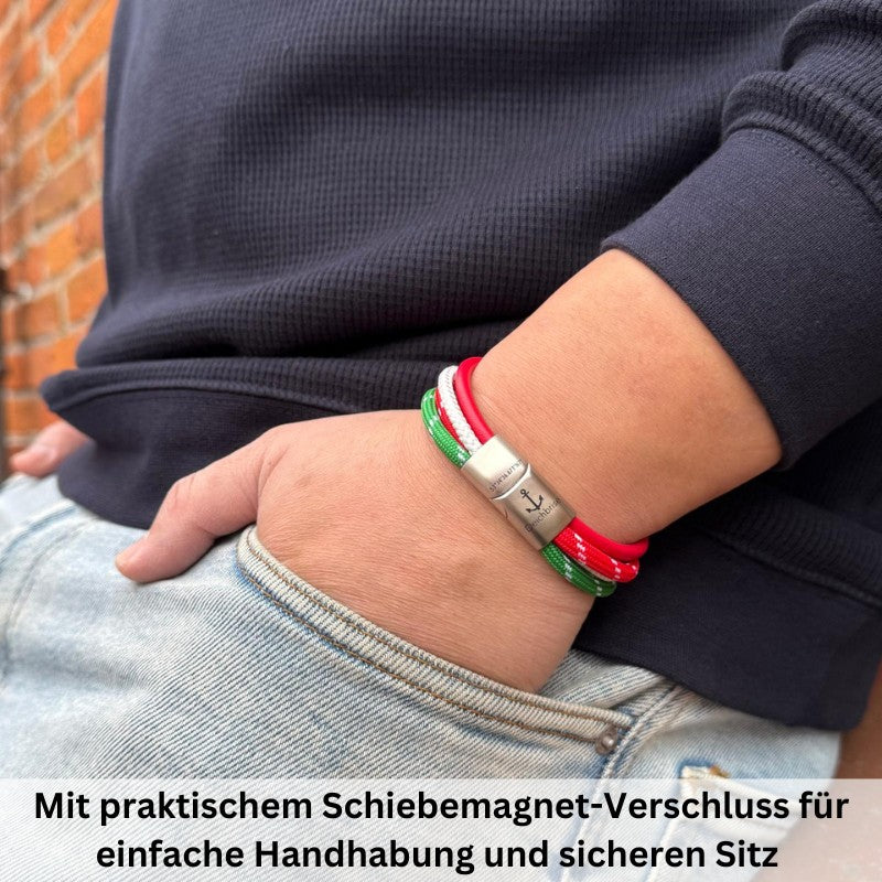 Leder & Segelseil Armband Südwind (Multistrang)
