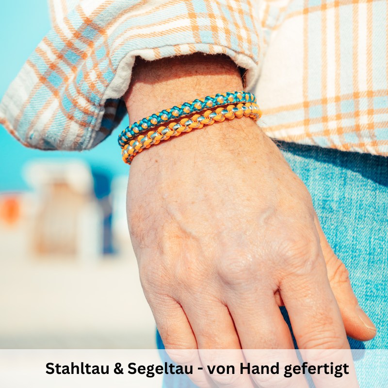 Armband Anton von Amrum (Multistrang) Stahl-Tau & Segeltau