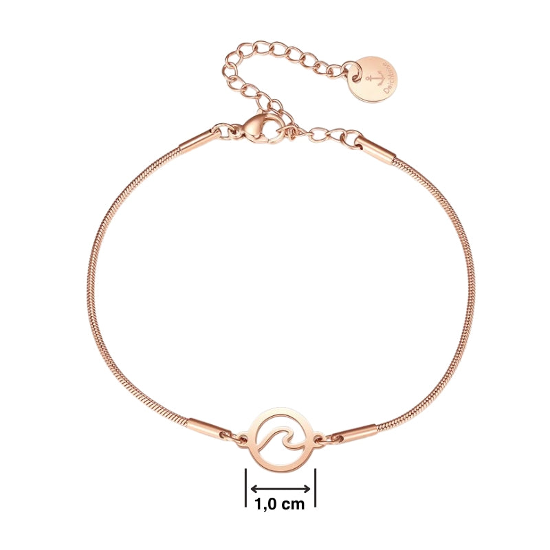 Armband aus Edelstahl Welle