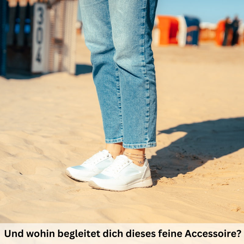 Fußkettchen aus Edelstahl Papierschiffchen