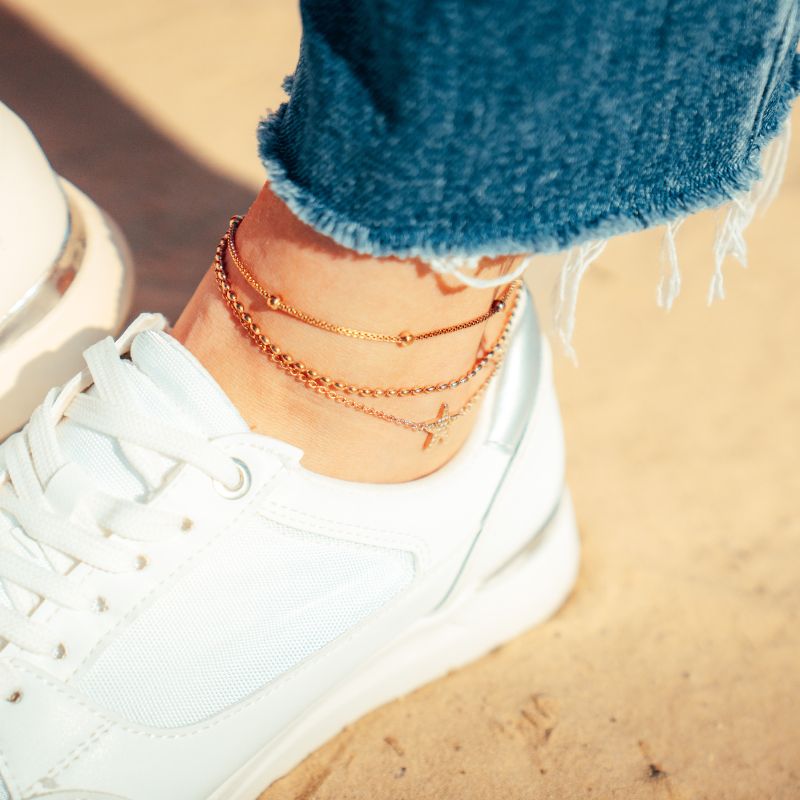 Fußkettchen aus Edelstahl Seestern