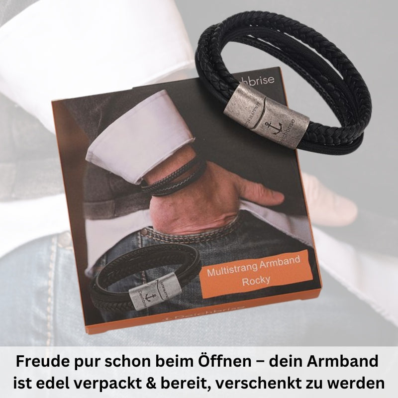 Leder & Segeltau Armband Rocky (Multistrang)