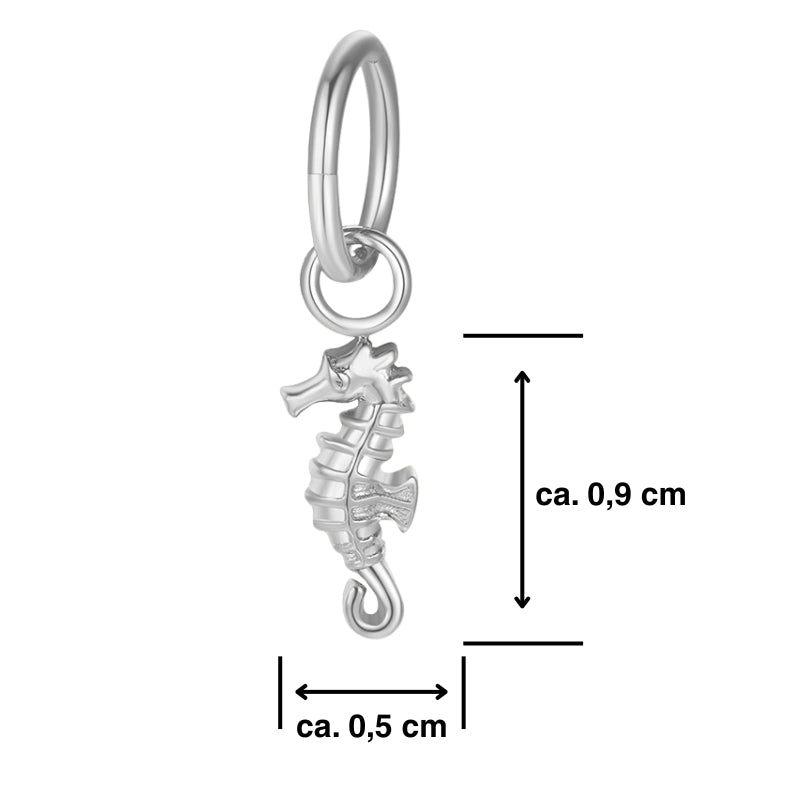 Charm & Clip Seepferdchen aus Edelstahl für Armband & Kette (Click-it)