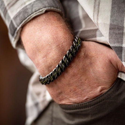 Stahltau Armband Green Sea (black-vintage)