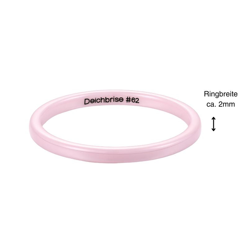 Ring Rosa aus Keramik (Stapelring)