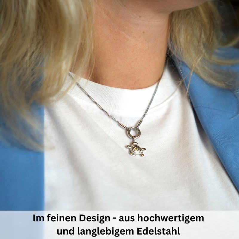 Kettenanhänger Schildkröte aus Edelstahl