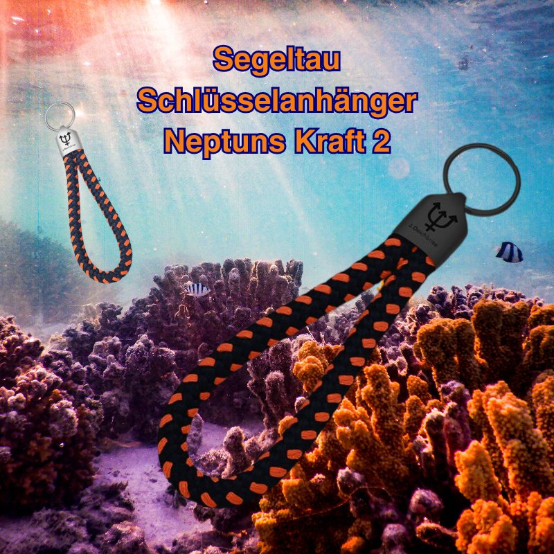 Schlüsselanhänger aus Segeltau Neptuns Kraft 2 (8mm)
