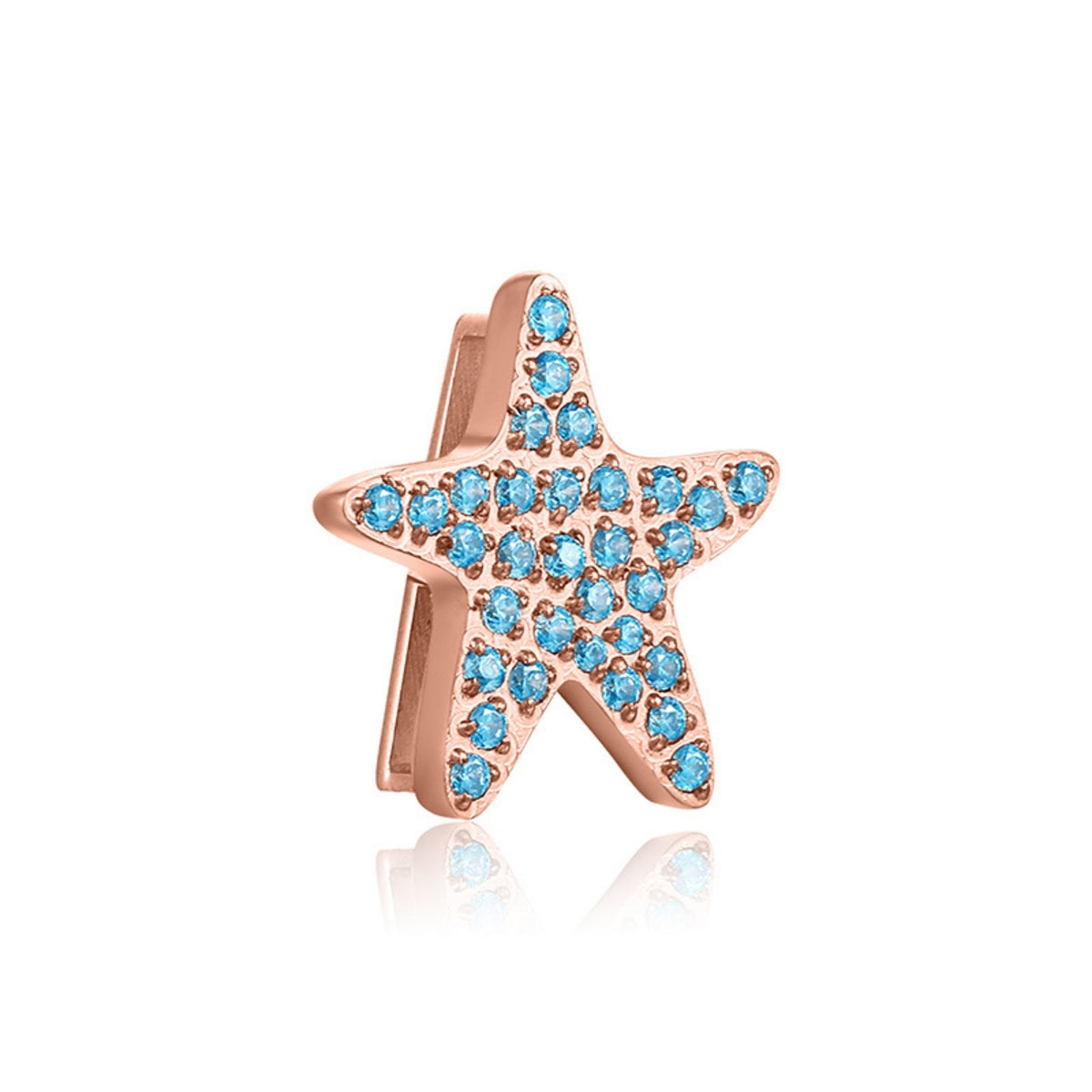 Charm Seestern mit blauem Zirkonia in Roségold für die Lüttje-Charming-Kollektion