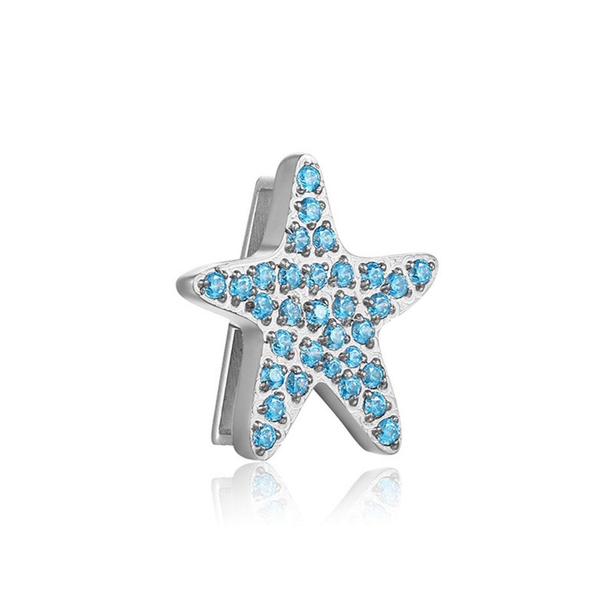 Charm Seestern mit blauem Zirkonia (Lüttje Charming)